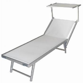 Aluminio Tumbona con Sombrilla 181x61 cm