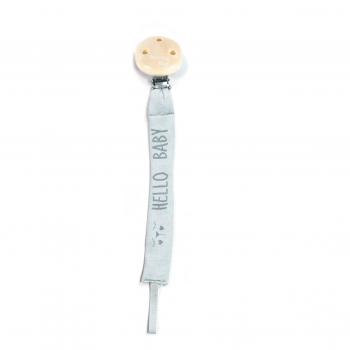 Pinza de chupete Walking Mum Hello Baby (Gris)