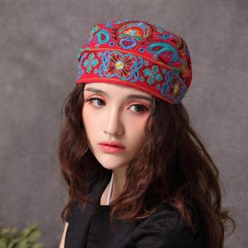 Home & Nest Women's Ethnic Style Red Bandana Cap