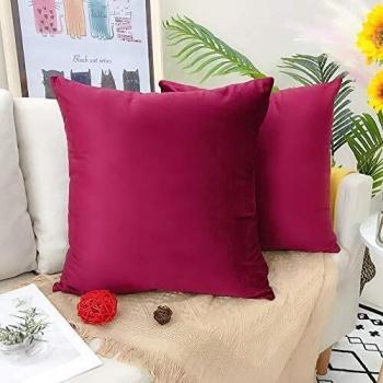 Colorful Fuchsia Velvet Pillow Cover – 40x40 cm
