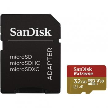 Carte mémoire SanDisk Extreme 32 Go microSDHC pour caméras d'action et drones