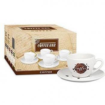 Könitz Kaffeegarnitur 8‑teilig, Porzellan, Braun