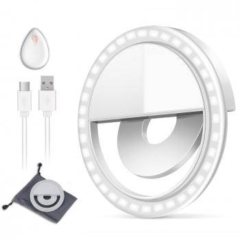 Wiederaufladbares Selfie Licht, SKL [Neu] 36 LED Ring Licht für Outdoor Webcast und Fotografie