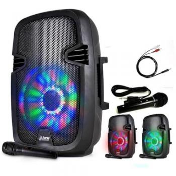 Panneau Audio Mobile LED RVB 300 W, Batterie 8‑20 cm – Bluetooth & Câble PC