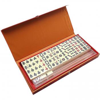 Colección Vintage de Mahjong 144 Piezas de Bambú, Incluye Instrucciones en Inglés