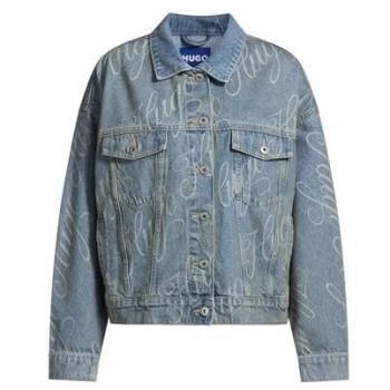 HUGO Lou Jeansjacke Damen Blau, Größe XL