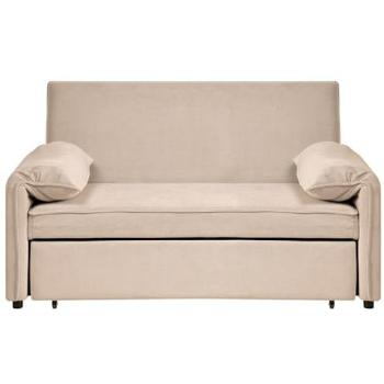 Beliani Light Brown Folding Sofa – HORMA Model