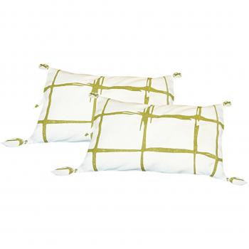 Lot de 2 housses de coussin kaki 50x30 Febronie