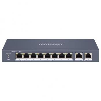 Hikvision DS-3E1310HP-EI: Switch Fast Ethernet Smart con PoE para 8 dispositivos