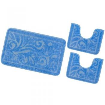 Tapis de Bain Moderne 3 Pièces Antidérapant