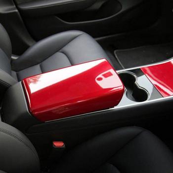 Capa Protectora de la Tapa de la Consola Tesla 3 en Carbón Negro
