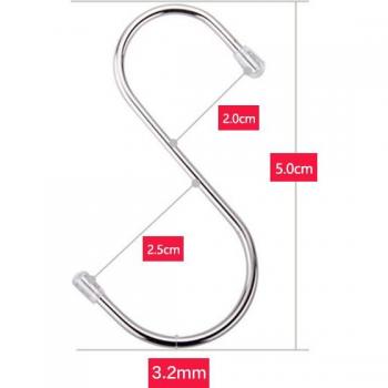 Magnetische Küchenhaken aus Edelstahl, 5 Stück, rund und S-förmig