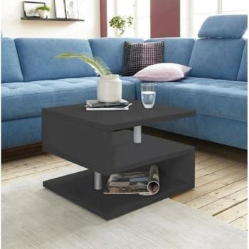 Mesa de centro Gianni, Mesita de salón, 55x55h41 cm, Antracita