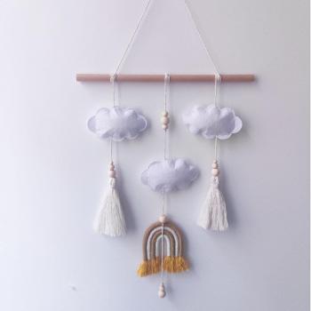Nordic Inspired Felt Cloud with Wooden Stick