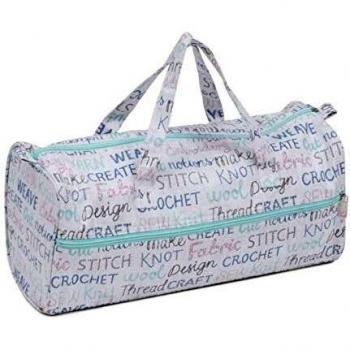 Fabric‑Handled Knitting Kit Bag – 16 x 43 x 19 cm
