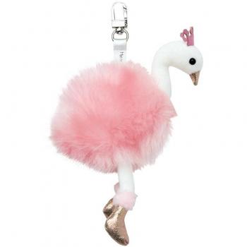 Ours Rose avec Cygne : Porte‑clé