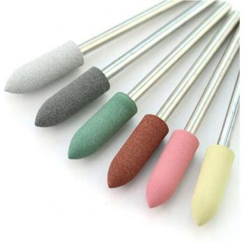 6pc Multi-Color Silicone Nail Drill Accessories