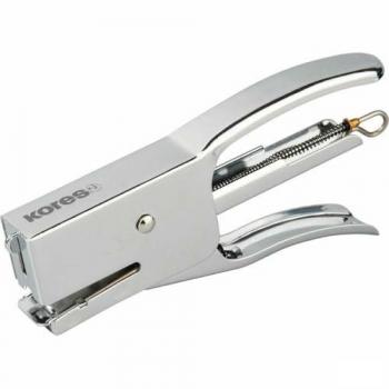 Häftapparat Kores Silvrig med 12 tänger – 7,5x14,5x2 cm
