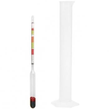 Glass Alcohol Tester for Beer and Wine Making, 250 mm, 0.990-1.160 Range
