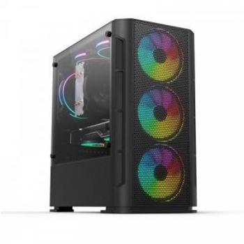 Yeyian Haizen 2500 MIDI‑TOWER NEGRO SIN FUENTE, 3 ABANICOS RGB