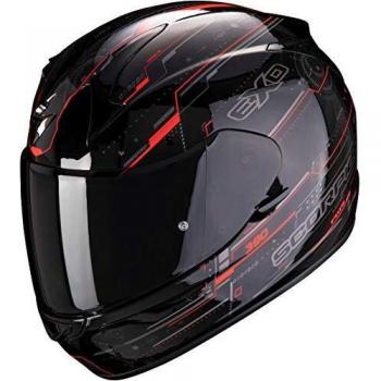Schwarz-Rot Scorpion Herren Motocross Helm – Größe S