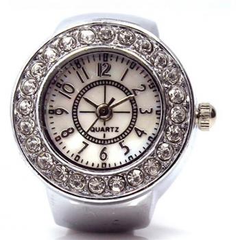Reloj de cuarzo con anillo elástico de acero inoxidable