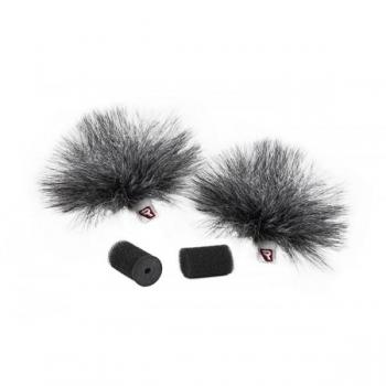 Lavalier Rycote Ristretto Grigio con Paravento 2x Pelliccia