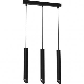 Eko-Light lampada a sospensione Corte, 3 luci, nera