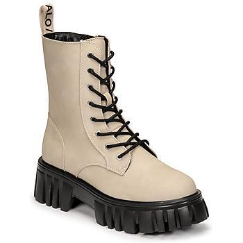 Buffalo Damenstiefel Selen Beige Blockabsatz Größe 39