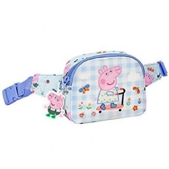 Riñonera Safta Peppa Pig Urban Farmer, 140x40x110 mm, Azul Claro/Multicolor