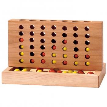 Goki Natural Wood Four in a Row Board