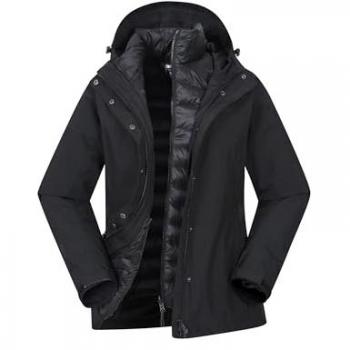 Women’s Alaskan 3‑in‑1 Short Waterproof Jacket – Black, Size 22