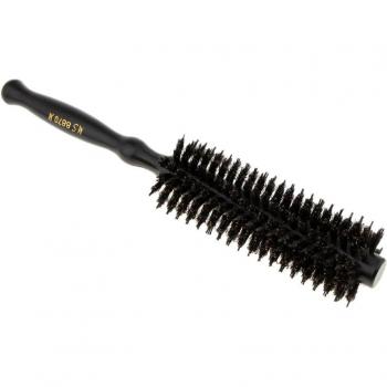 Wooden Handle Round Brush for Effortless Detangling
