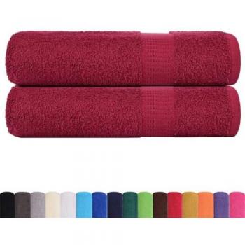 2 pcs Bordeaux Hand Towels 50x100 cm 360 gsm 100% Cotton