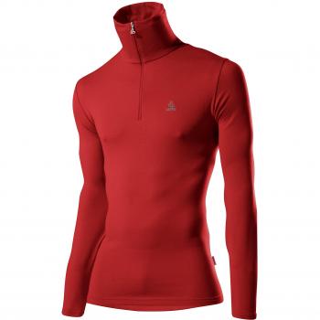 LÖFFLER HR. Transtex Basic CF Pull zippé col roulé S Rouge