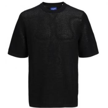 Jack & Jones ALMERIA Strickshirt Herren, Rundhals, Schwarz, S