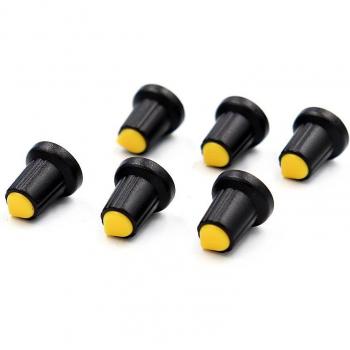 Bouton en plastique pour potentiomètre AG2, fleur de prunier, 15x17mm, 6 pièces