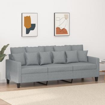 VidaXL Light Gray 3-Seater Sofa 180 cm Fabric