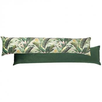 Green Manyara Leaves Velvet Draught Blocker