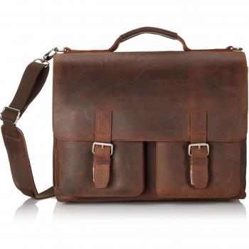 7612‑003 Brown Salisbury Three‑Compartment Case