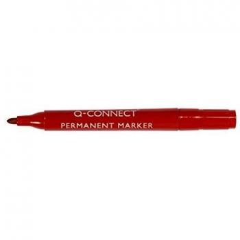 Q-Connect, Marker, Permanent Marker mit Rundspitze (Rot, 2 mm, 1 x)