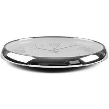 Silberne Küchenuhr 30 cm VERSA Kunststoff