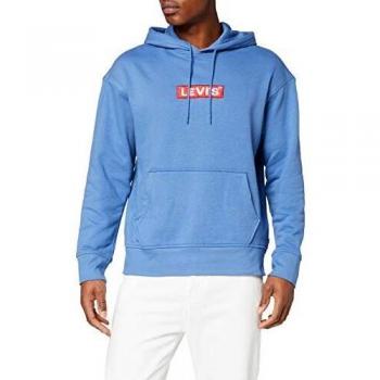 Levi's Hoodie Relaxed Graphic, Blu, X-Large Uomo