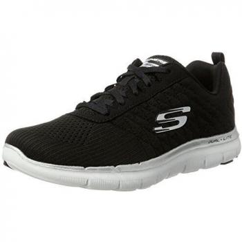 Skechers Flex Appeal 2.0-Break Free, Damen Sport Schuhe, Schwarz