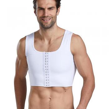 Corset Body Shaper Homme – Gilet 3-Sièvres Blanc (M)
