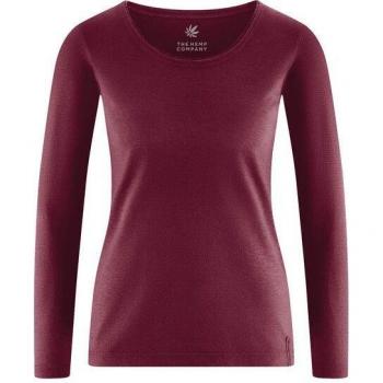 HempAge Damen Langarmshirt THC Linie Natur