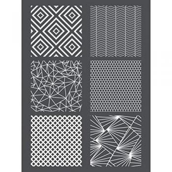 Plantilla geométrica creativa para pasta de polímero 11,4 × 15,3 cm
