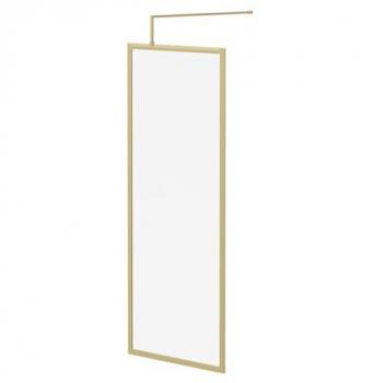 Colore Brushed Brass Framed Walk In Shower Screen