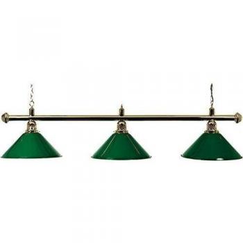 Lampe de table tricolore verte avec support en laiton