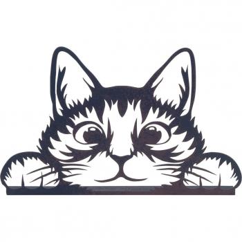 Gato en Metal Negro – Diseño Moderno